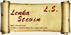 Lenka Stevin vizit kartica